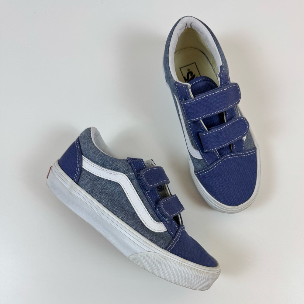Kids' Vans® Old Skool Velcro® sneakers in chambray - Picture 1 of 6